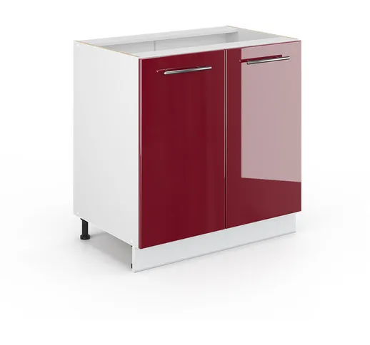 Mobile base „Fame-Line“ 80cm Bordeaux Lucido/Bianco 