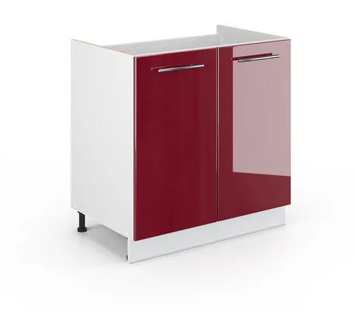 Mobile base Fame-Line 80cm Bordeaux Lucido/Bianco 