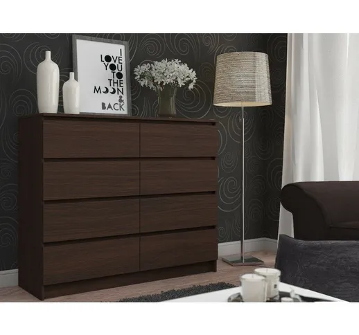 Abamihome - Mobile Ingresso Comò Cassettiera Moderna Credenza 8 Cassetti 140 x 99 x 40 - C...