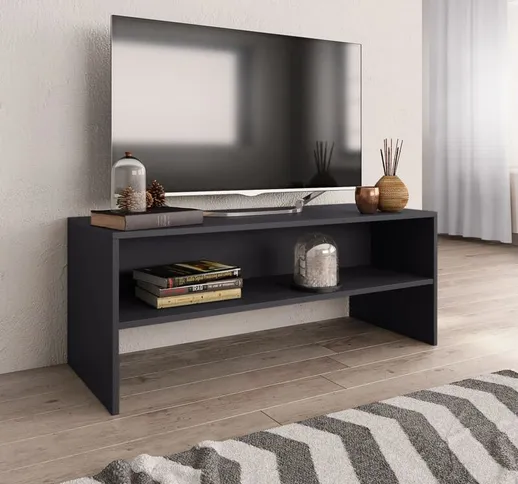  - Mobile TV modern wood 100x40x40 cm various colors colore : Grigio