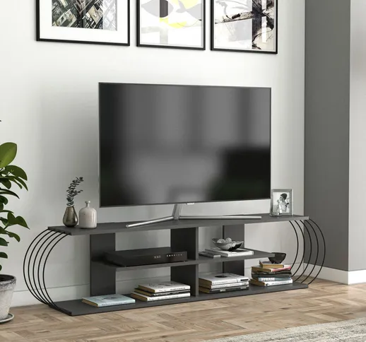 Mobile TV 'Robertsfors' Consolle Basso Porta TV con Ripiani 180 x 31 x 42 cm Mobile TV Mod...