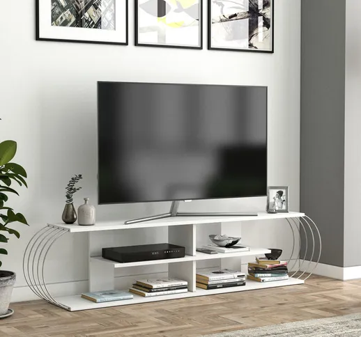 [en.casa] - Mobile tv 'Robertsfors' Consolle Basso Porta tv con Ripiani 180 x 31 x 42 cm M...