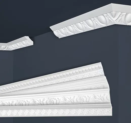 Modanature in stucco bianche, eps Styropor form-fitting, pacchetti economici Marbet Series...