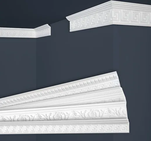 Marbet Design - Modanature in stucco bianche, eps Styropor form-fitting, pacchetti economi...
