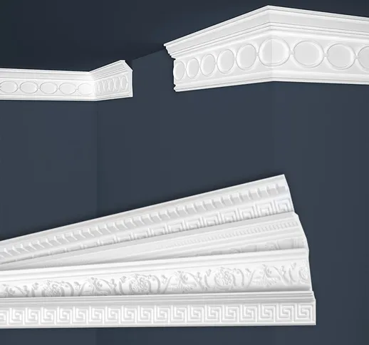 Modanature in stucco bianche, eps Styropor form-fitting, pacchetti economici Marbet Series...