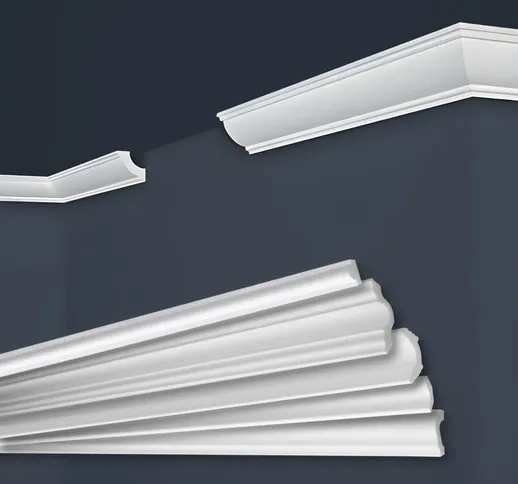 Marbet Design - Modanature stucco chiaro e bianco, xps Styropor form-fitting, pacchetti ri...