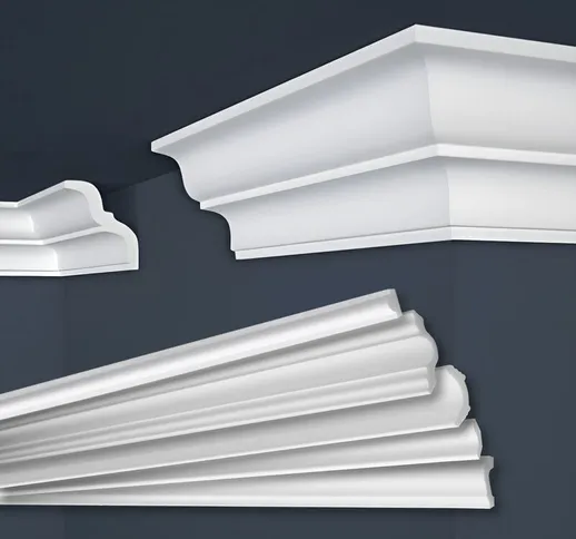 Modanature stucco chiaro e bianco, xps Styropor form-fitting, pacchetti risparmio Marbet S...