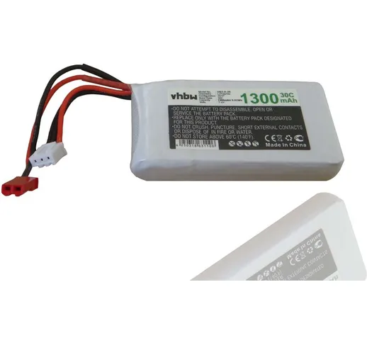 Vhbw - modellistica RC batteria li-polimero LiPo LiPo 1300mAh 7.4V per quadrocottero Wltoy...