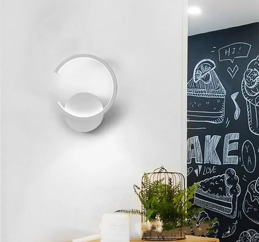 Moderna Applique da Parete a Led Minimalista Nordico Applique da Muro Creativa Bianco Lamp...
