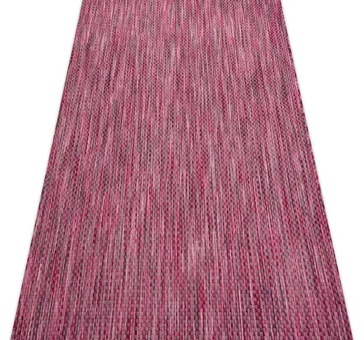 Moderno FISY tappeto SIZAL 20774 Piazze, melange rosa Toni rosa 140x190 cm