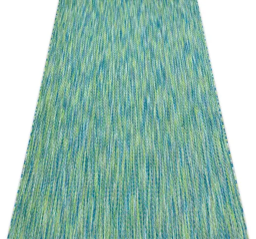 Moderno FISY tappeto SIZAL 20776 Zigzag, melange blu Toni blu 140x190 cm
