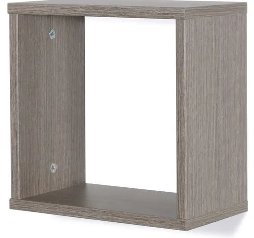 Glam one Mensola da Muro a Cubo 30x30 p17 cm, Rovere Avena, Kit Tasselli Incluso - Rovere...