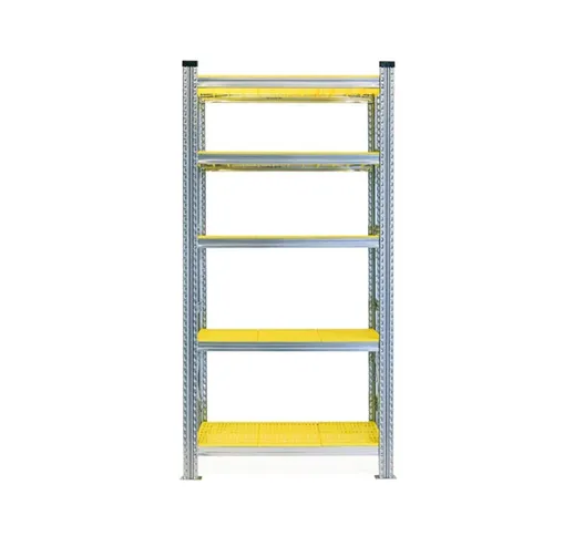 Italfrom © - MODULO INIZIALE - Scaffalatura da Magazzino Zincata Ripiano in PVC H 250 cm ,...