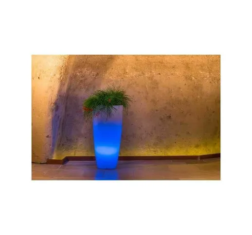 Monacis - Vaso Luce in Polimero Stilo Round Bright - ø 33 cm. - h 70 cm. Luce Blu