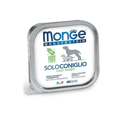 Monge DOG Monoprotein ADULT Solo Coniglio - VASCHETTA 150 G X12