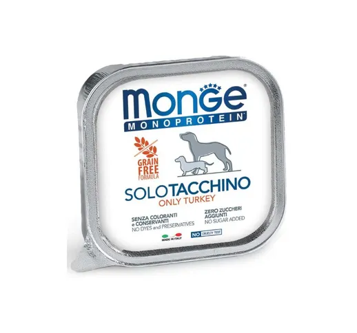 Monge DOG Monoprotein ADULT Solo Tacchino - VASCHETTA 150 G X12