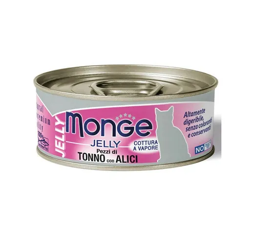 Monge Natural Superpremium Jelly per Gatto da 80 gr | Tonno con Alici