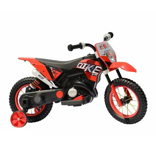 Moto Elettrica Per Bambini Motocicletta 2 Posti Con Usb Mp3 Led Sospensioni E Ruote In Gom...