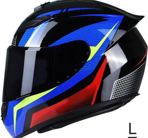 Asupermall - Motorcycle Helmet Full Face Rapid Street Helmet Unisex Adult Cool Rider Equip...