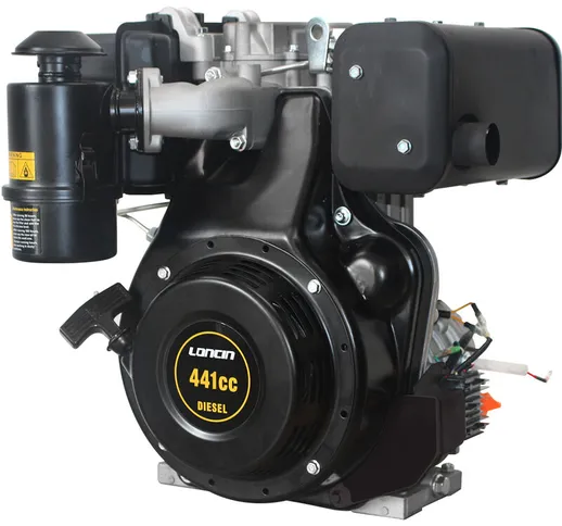 Motore diesel Loncin 9 hp albero cilindrico 25,4 mm avviamento a strappo