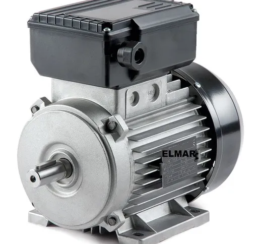 Elmar - Motore Elettrico Monofase Hp 0,5 Kw 0,37 2800 Giri Mec71 B3 Albero 14 Mm Con Piedi...