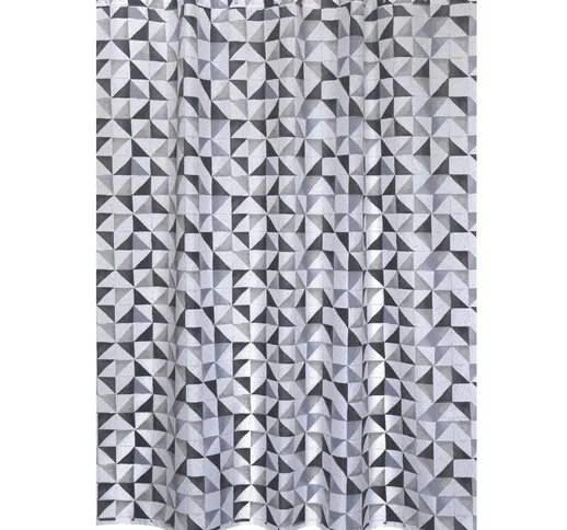 Premium Calula Tenda da Doccia in Poliestere, Poliestere, Grey, 180 x 200 cm - 