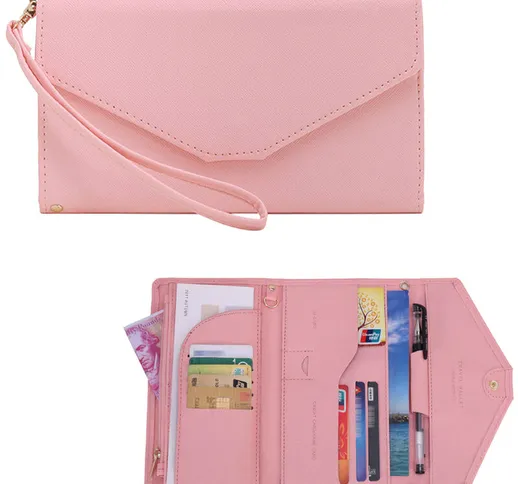 Multi Card Organizer Portafoglio Porta passaporto da viaggio Borsa pieghevole da donna Sli...