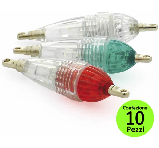 Multipack 10 pezzi micro luce per la pesca lite 3 batterie incluse