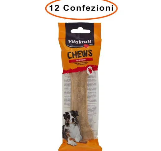 osso per cani snack chews 14 cm 12 confezioni da 90 gr - 