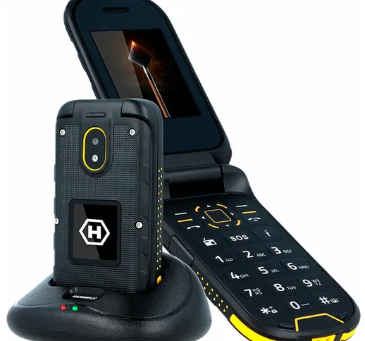 hammer bow+ nero giallo ip68 rugged mobile 3g dual sim 2.4'' camera 2mp bluetooth include...
