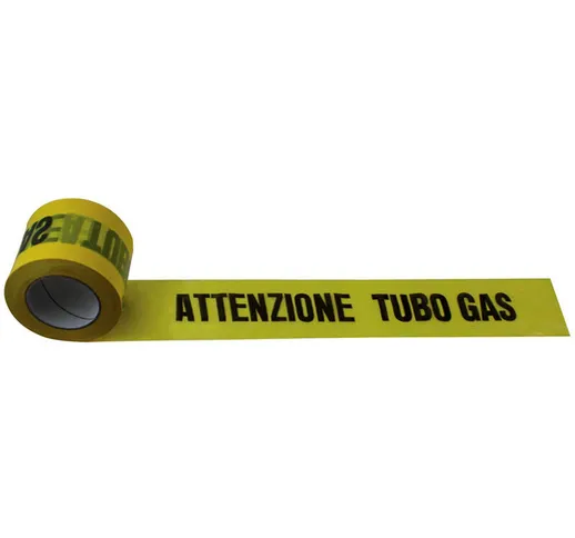 Nastro Di Segnalazione Sotterranea 'Attenzione Tubo Gas' Lunghezza 200 Metri Ed Altezza 10...
