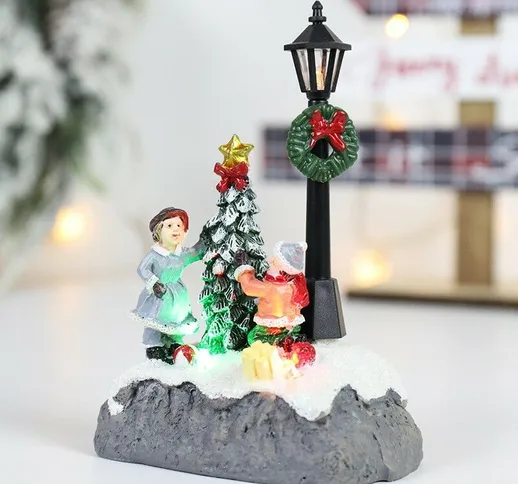 Natale MingSheng, albero di Natale in resina con led