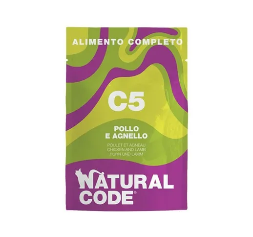 Complete per Gatti adulti da 70 gr C5 - Pollo e Agnello - Natural Code