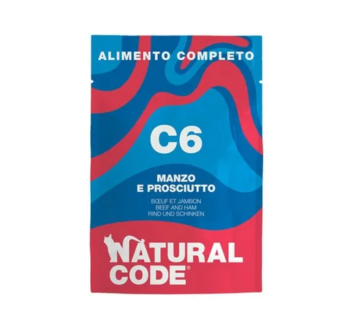 Complete per Gatti adulti da 70 gr C6 - Manzo e Prosciutto - Natural Code