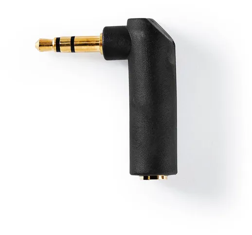 Adattatore audio stereo | 3,5 mm maschio | 3,5 mm femmina | Placcato oro | Angolari 90° |...