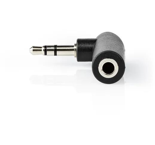 Adattatore audio stereo | 3,5 mm maschio | 3,5 mm femmina | Placcato nickel | Angolari 90°...