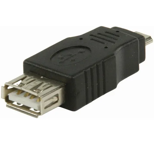 Adattatore USB | USB 2.0 | USB Micro-B maschio | USB-A femmina | 480 Mbps | Placcato nicke...