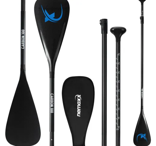 NCP100 Carbon Paddle per Stand Up Paddle Board 100% Carbon SUP paddle con borsa 3 pezzi in...