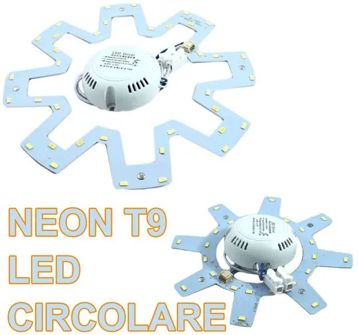NEON T9 LED CIRCOLARE 5W 9W 12W 15W 220V ROTONDO PER CAMBIO G10Q - 2GX13 +DRIVER | 22 Watt