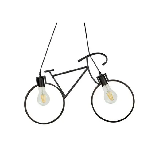 Trade Shop Traesio - Trade Shop - Lampadario a Sospensione E27 Da Soffitto a Forma Di Bici...