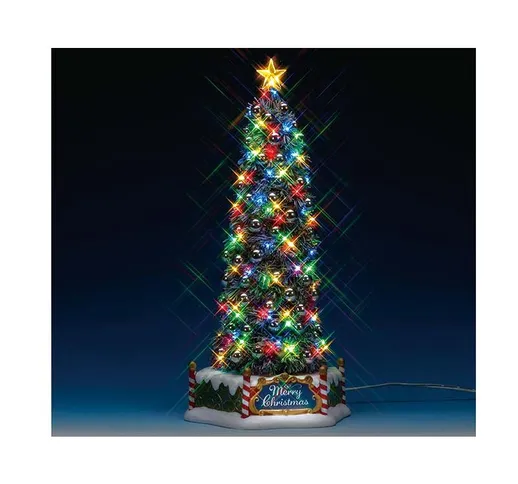 Albero di Natale Luminoso Majestic Luci Lampaggianti e Musica Villaggio Lemax