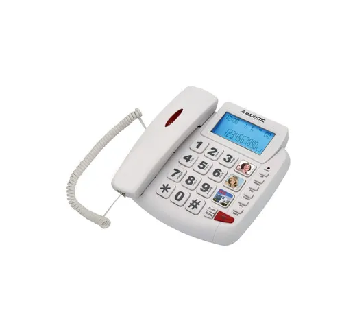 New PHF-BILLY-200 Telefono analogico Identificatore di chiamata Bianco - 