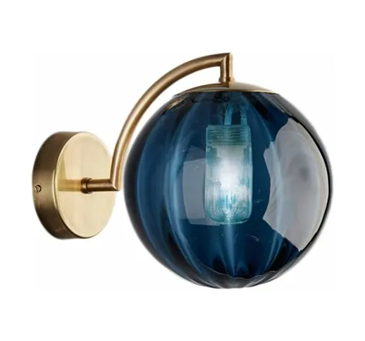 Qersta - New Nordic moderna lampada da parete 15 cm blu palla di vetro lampada da parete s...