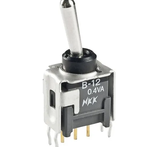 B12JB Interruttore a levetta 28 V/DC 0.1 A 1 x On / On Permanente 1 pz. - Nkk Switches