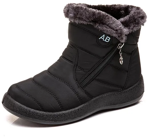 Nuovi stivali da neve caldi di grandi dimensioni,oltre a soffici scarpe in cotone impermea...