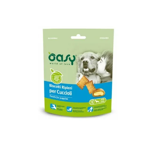 BISCOTTI RIPIENI PER CUCCIOLI - Gr.70 - Snack premio per cani - Oasy