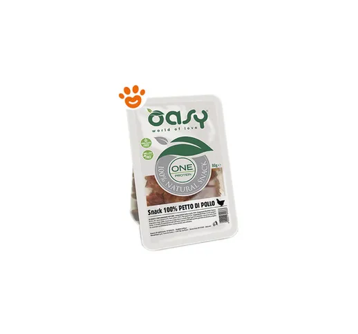 Oasy - Dog Snack One Protein con Petto di Pollo - Confezione da 80 Gr