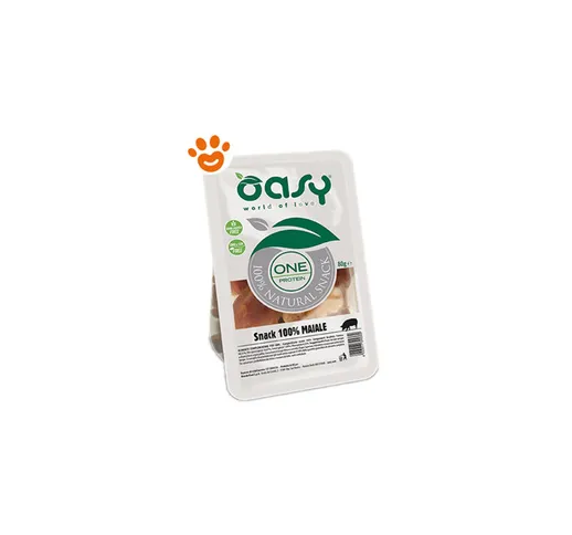 Oasy - Dog Snack One Protein con Maiale - Confezione da 80 Gr