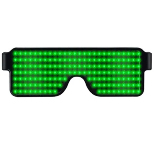 Occhiali luminosi a LED ricaricabili USB Occhiali intelligenti Occhiali luminosi alla moda...