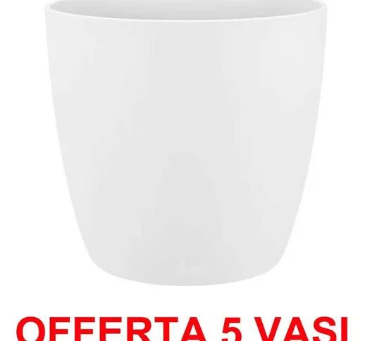 OFFERTA 5 VASO BRUSSELS ROUND MINI 7CM WHITE - 